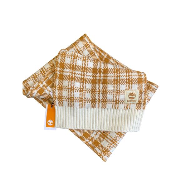 Timberland plaid soft acrylic knit scarf - Picture 1 of 7